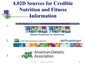 4.02 D Dietary Guidelines