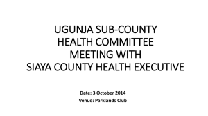 Ugunja Health Comm meeting with Siaya County Health Exec 3 Oct