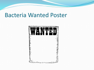 Bacteria Wanted Poster Power Point