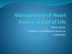Management of Heart Failure at End of Life