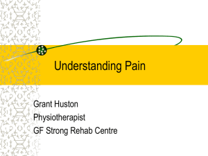 Power Point Presentation on Pain after SCI