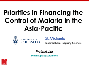 Overview of Malaria Financing in the Asia Pacific (Prabhat