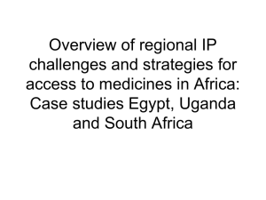 Overview of regional IP challenges and strategies for access to