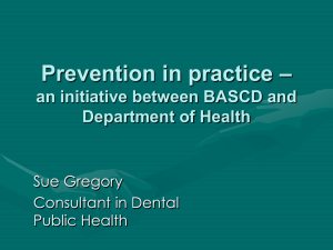 Prevention in practice – an initiative between BASCD and