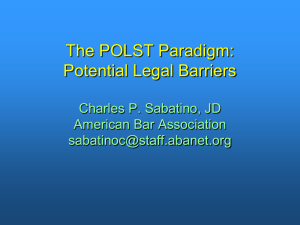 The POLST Paradigm: Potential State Legal Barriers
