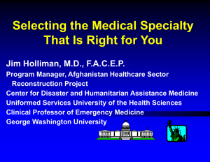 Selecting the Medical Specialty That Is Right for You