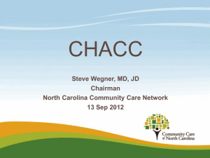 Dr. Wegner`s CHACC Presentation