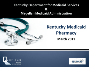 Kentucky Medicaid Pharmacy 1Q2011 Webinar