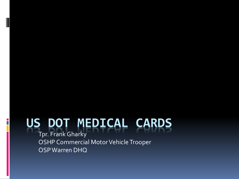 Do You Have To Register Your Dot Medical Card