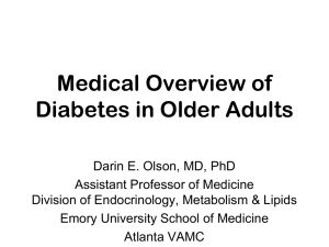 Diabetes in Older Adults