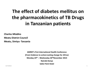 The Effect Of Diabetes Mellitus On Exposure To Tuberculosis Drugs