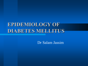 EPIDEMIOLOGY OF DIABETES MELLITUS