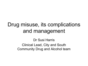 Management of drug misuse and concomitent pain