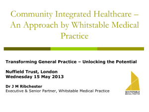 John Ribchester: Community integrated health care