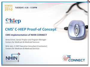 CMS` C-HIEP Proof-of Concept
