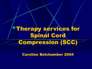 Presentation on Spinal cord compression delivered to Poole