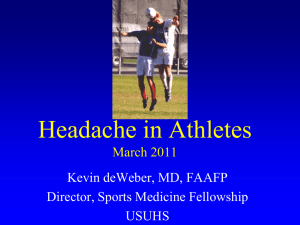 Headache in Athletes