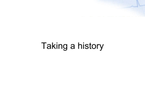 Taking a history