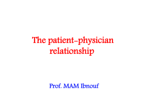 7- The patient-physician relationship
