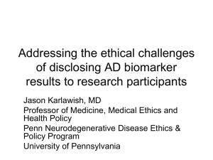 Addressing the ethical challenges of Preclinical AD prevention trials