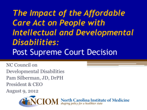 ppt - The North Carolina Council on Developmental Disabilities