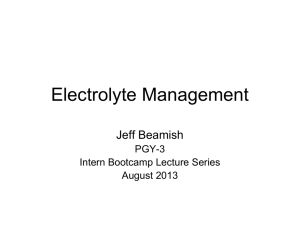 Electrolyte Management