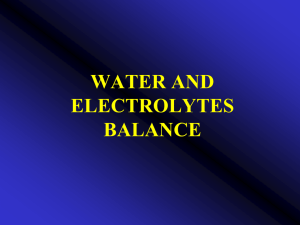 Water and electrolytes