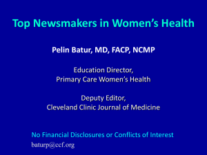 Top Newsmakers in Women`s Health