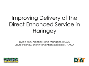 Improving Delivery of the Direct Enhanced Service in Haringey