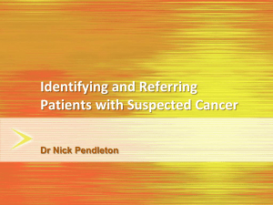 Suspected Cancer - Bolton GP Specialty Training