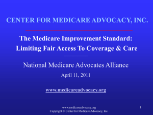 MAINTENANCE ONLY - Center for Medicare Advocacy