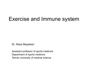 Exercise and the immune system