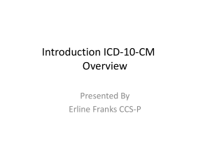 Introduction ICD-10