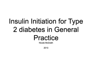 Part One: Insulin Initiation