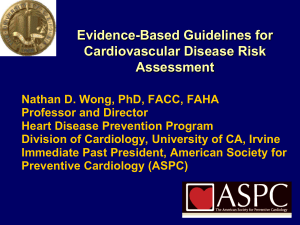 Evidence-Based Guidelines for CV Risk Assessment