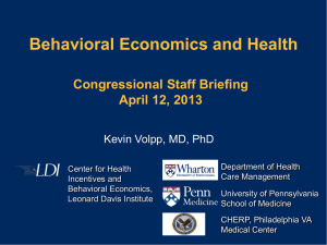 Behavioral Economics and Health