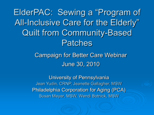ElderPAC: Sewing a - National Partnership for Women & Families