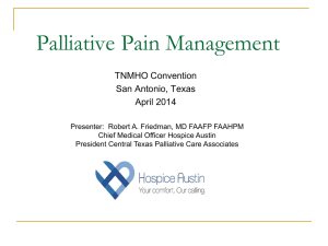 Essentials of Pain Management - Texas & New Mexico Hospice