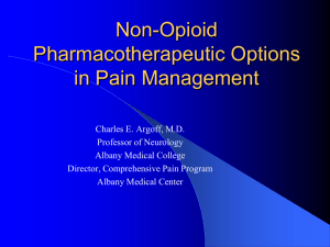 Non-Opiate Analgesics: Their Use in Pain Management