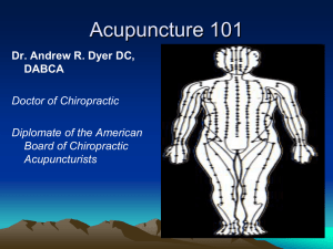 Acupuncture: A 15 Minute Introduction