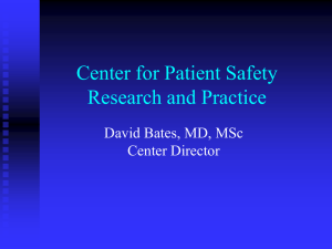 Patient Safety Research and Practice