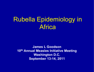 Rubella Epidemiology in Africa