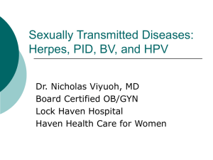 Sexually Transmitted Diseases: HPV, Herpes, Syphilis, and BV
