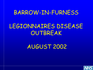 Legionella Outbreak in the North West
