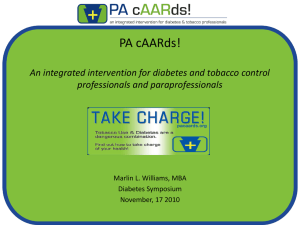 An integrated intervention for diabetes and tobacco control