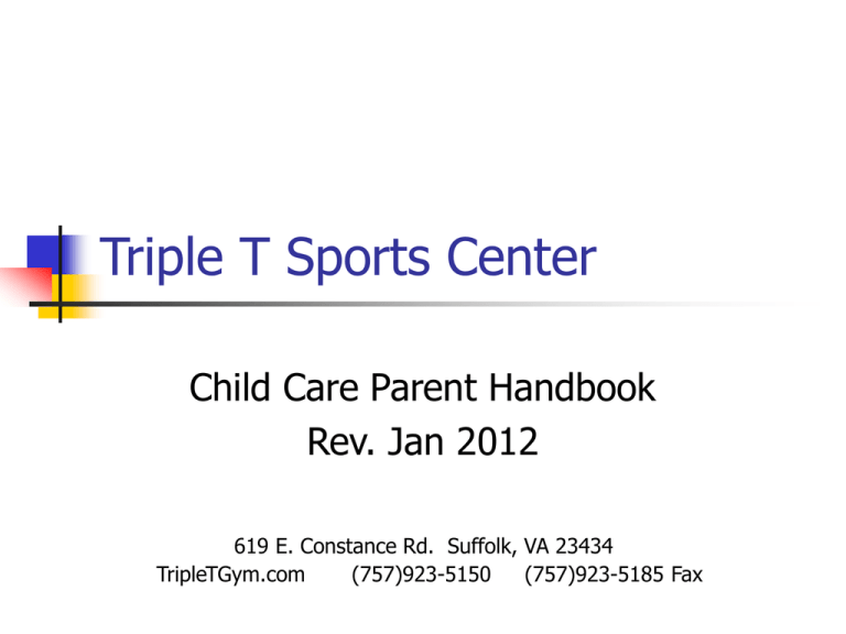 TTT Childcare Parent Handbook