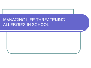 managing life threatening allergies in school