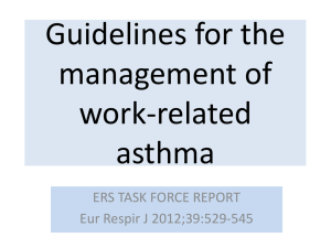 11. Guidelines for the management of work-related asthma