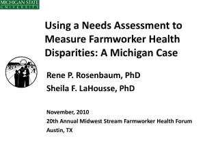 Using a Needs Assessment to Measure Farmworker Health Disparities