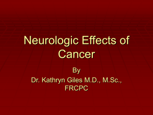 Neurologic Effects of Cancer